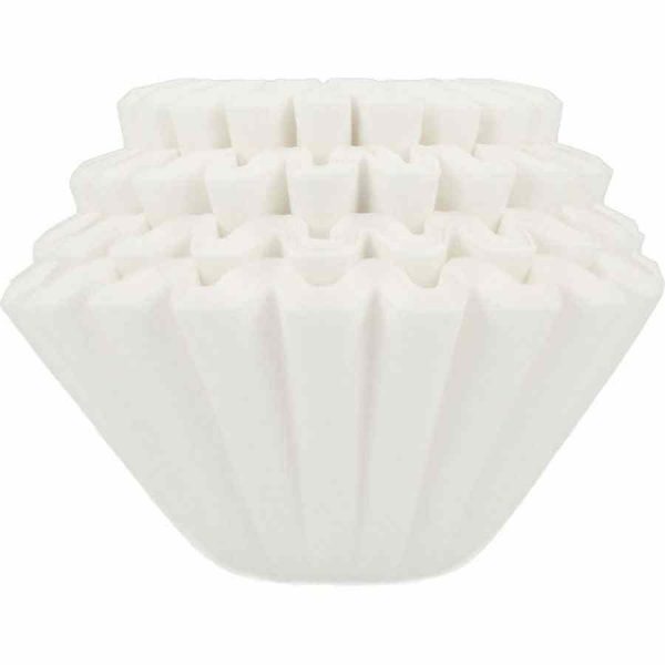 Papel de filtro branco Kalita Wave #185, 100 unidades - Filtros de qualidade premium para café, compatíveis com Kalita Wave, 100 unidades. Suave extração. Ideal para apreciadores de café.