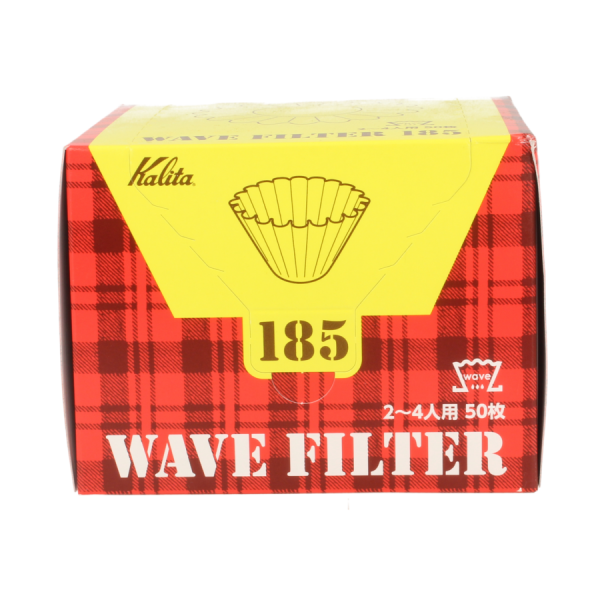 Pacote de 50 Papéis de Filtro Brancos Kalita Wave #185 para Café - Acessório de Alta Qualidade Online. Ideal para Café de Sabor Intenso.