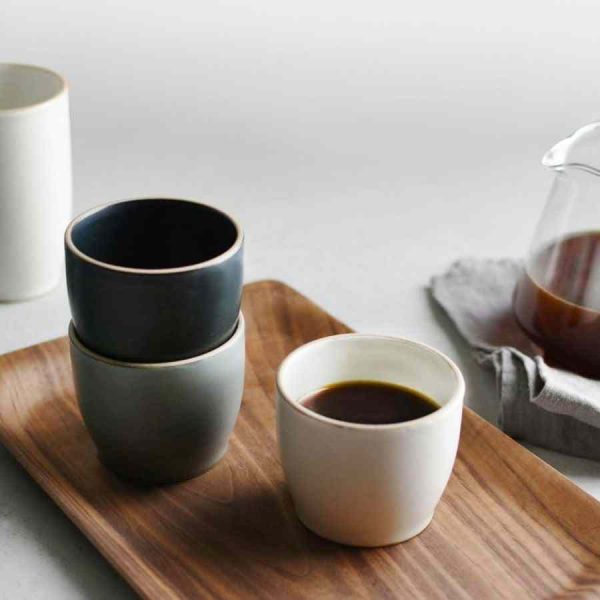 Copo de Cerâmica Kinto NORI 4 unidades de 200 ml - Elegância e qualidade para desfrutar das suas bebidas favoritas. Ideal para casa ou presente.