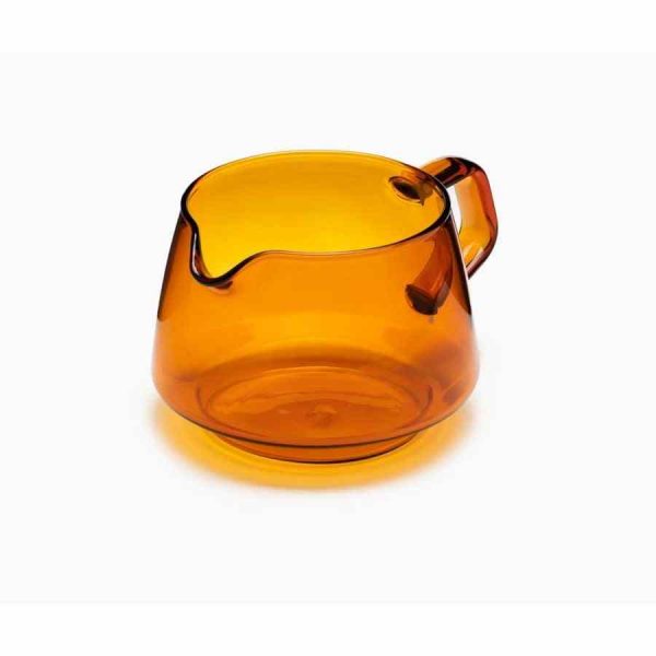Frasco de vidro âmbar Kinto Sépia para armazenamento elegante em casa. Ideal para alimentos e produtos de beleza. Dê um toque sofisticado à sua decoração.