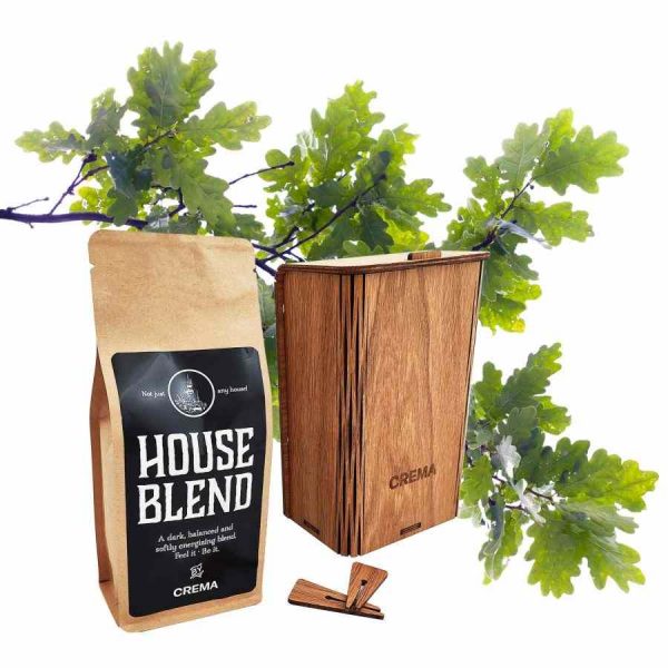 Caixa de Café KOLO Design x Crema House Blend 250 g - Aroma intenso e sabor único para apreciadores de café exigentes. Compre online!