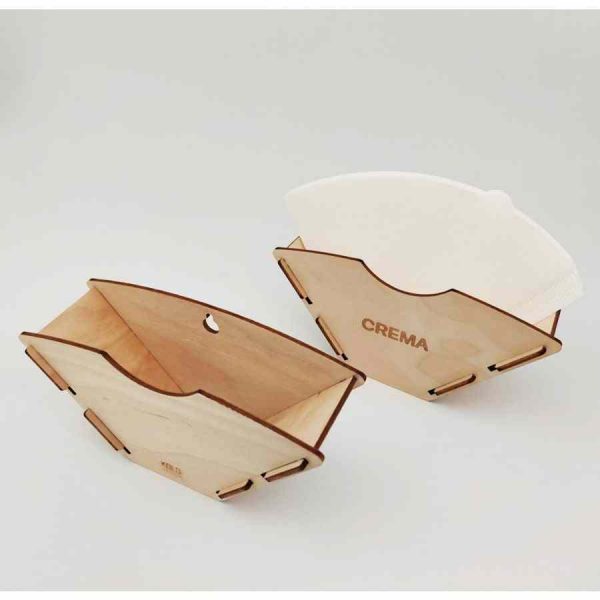 Porta-filtro de madeira de bétula de alta qualidade da colaboração KOLO Design x Crema - Compre online agora!