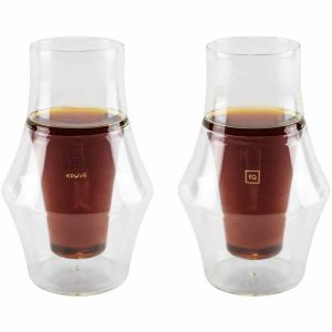 Copos de Vidro Kruve EQ Inspire 150 ml, conjunto de 2 unidades para apreciar o seu café com elegância. Ideal para cafeteira. Qualidade premium.