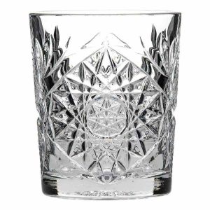 Copos de vidro Old Fashioned Libbey Hobstar, 355 ml, transparentes para drinks elegantes. Perfeitos para bartenders e entusiastas.