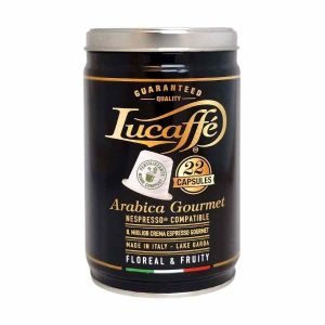 Cápsulas de café biodegradáveis Nespresso Lucaffé 100% Arábica. Aprecie 22 unidades deste café premium em sua máquina Nespresso. Eco-friendly e delicioso!