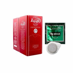 Cápsulas de café expresso Lucaffé Colombia ESE - Pacote de 150 unidades. Aroma intenso e sabor rico. Compre online e desfrute de qualidade superior!
