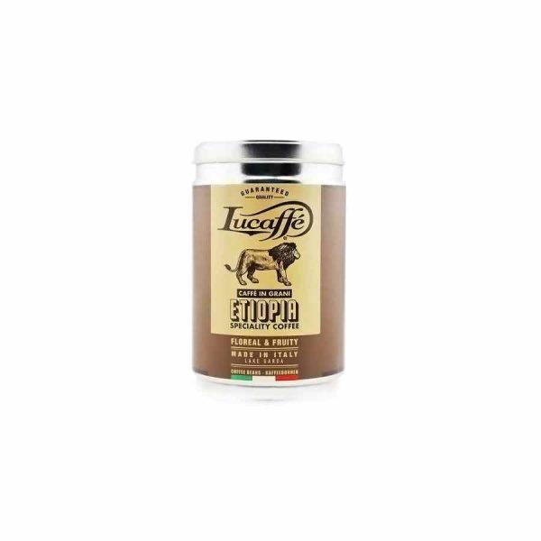 Lucaffé Etiópia Speciality 250 g Café em Grãos - Delicie-se com o melhor café em grão da Etiópia. Excelente qualidade e sabor único!