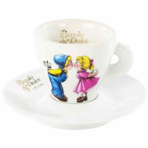 Xícara de café expresso Lucaffé Piccolo Dolce 55 ml - Aprecie o sabor intenso deste café italiano premium em casa. Ideal para momentos de prazer!