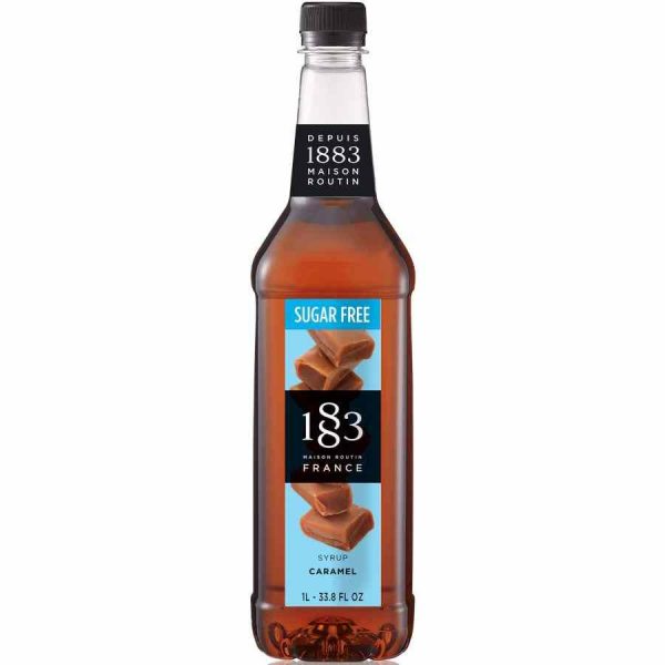 Xarope de Caramelo Sem Açúcar Maison Routin 1883 1000ml - Delicie-se com o sabor intenso deste xarope premium para bebidas. Ideal para adicionar um toque doce sem açúcar!