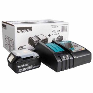 Carregador rápido Makita 191B51-7 PowerPack DC18RC e bateria 18V 5,0Ah para carregar com eficiência. Compre já este produto de qualidade!