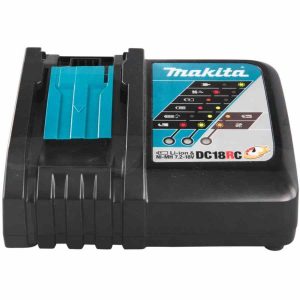 Carregador Makita DC18RC para baterias de íon-lítio LTX® 14,4 V e 18 V - Carregamento rápido e eficiente para suas ferramentas Makita. Compre já!