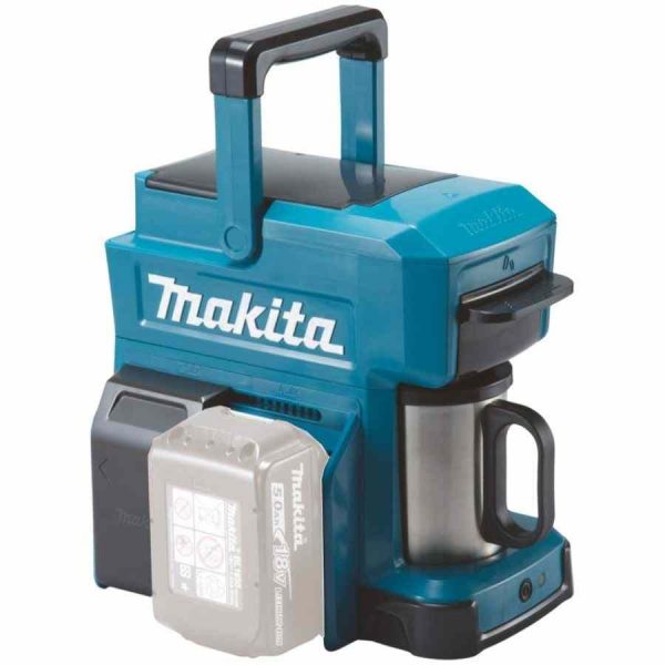 Máquina de café de íon de lítio Makita LXT/CXT DCM501Z para os amantes de café exigentes. Desfrute do seu café perfeito a qualquer hora e lugar.