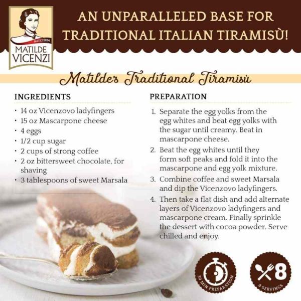 Biscoitos Ladyfingers Matilde Vicenzi de alta qualidade para comprar online - ideal para sobremesas deliciosas.