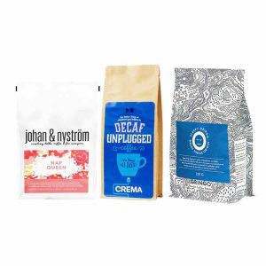 Delicie-se com o Pacote de Café Descafeinado Micro Torrefação 3 x 250 g em Grãos de Café, qualidade premium para os amantes de café.