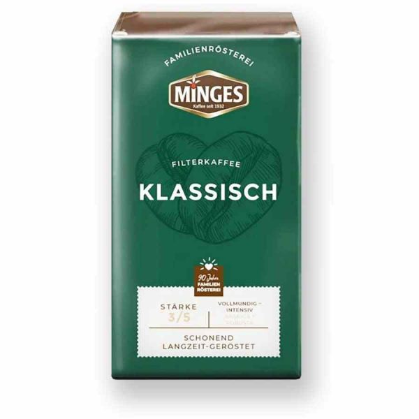Minges Clássico 500 g Café Moído - Café moído de alta qualidade para apreciadores exigentes. Compre online agora!