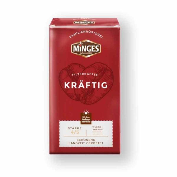 Minges Kraftig 500 g Café Moído - Delicioso café moído de alta qualidade para desfrutar em casa. Compre online agora!