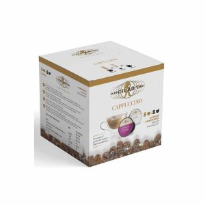 Cápsulas de café Miscela d'Oro Cappuccino compatíveis com Dolce Gusto® - Pack de 16 unidades, o segredo para um café delicioso em casa.