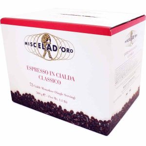 Cápsulas de café expresso Miscela d'Oro Classico ESE - Pack de 72 unidades, delicioso e intenso, para os amantes de café exigentes.