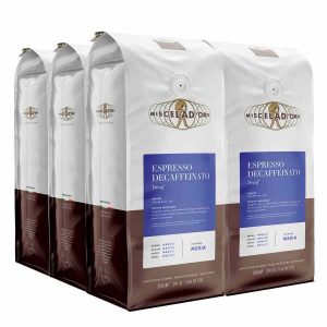 Café descafeinado da Miscela d'Oro, saboroso e sem cafeína. Aproveite o seu café de qualidade premium!