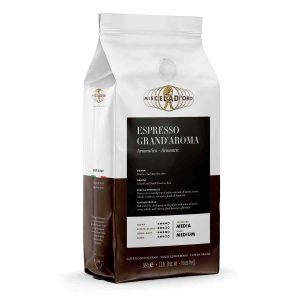 Café italiano de alta qualidade "Miscela d'Oro Espresso Grand Aroma" para comprar online. Aroma rico e intenso. Entrega rápida.