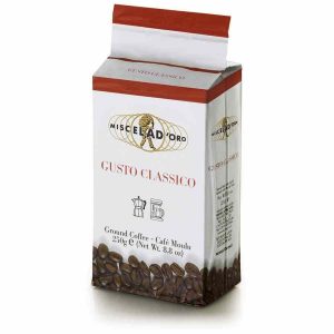 Café moído Miscela d'Oro Gusto Classico 250g - Aroma intenso e sabor cativante para apreciadores de café. Produto de qualidade premium!