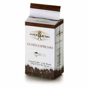 Café moído Miscela d'Oro Gusto Espresso 250g - O sabor perfeito do café italiano em casa. Compre online agora!
