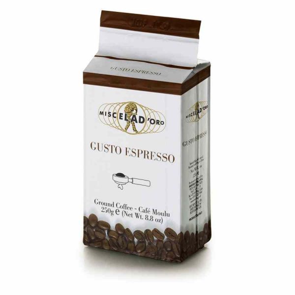 Café moído Miscela d'Oro Gusto Espresso 250g - O sabor perfeito do café italiano em casa. Compre online agora!