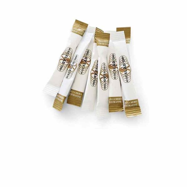 Açúcar Extra Fino Branco 2000 unidades da Miscela d'Oro, ideal para adoçar com elegância. Compre online!