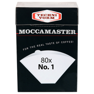 Pacote de 80 filtros de papel Moccamaster Cup-One nº 1 para café, praticidade e qualidade garantidas. Compre já!