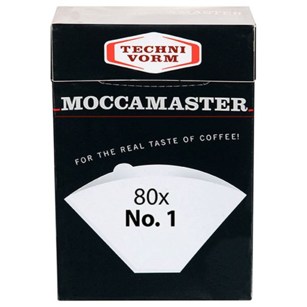 Pacote de 80 filtros de papel Moccamaster Cup-One nº 1 para café, praticidade e qualidade garantidas. Compre já!