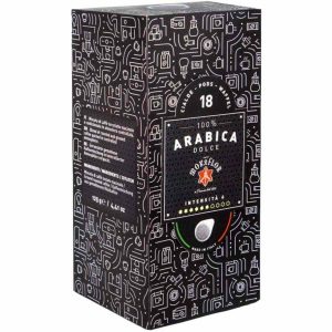Cápsulas de café expresso Mokaflor 100% Dolce Arábica E.S.E. - Pack 18 unidades, sabor intenso e aroma irresistível. Compre online!