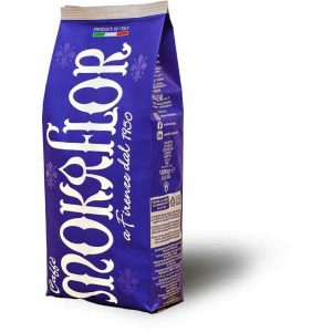 Grãos de café Mokaflor Blu - Aromático e refinado café italiano para os amantes de café exigentes. Compre online!