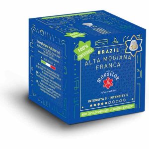 Cápsulas de Café de Qualidade Mokaflor Brasil Alta Mogiana Franca Compatíveis com Nespresso 10 unid. - Uma escolha premium para apreciadores de café exigentes. Aproveite!