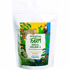 Mokaflor FARM 100% Arábica 250 g Café em Grãos, sabor intenso e aroma único para apreciadores de café exigentes