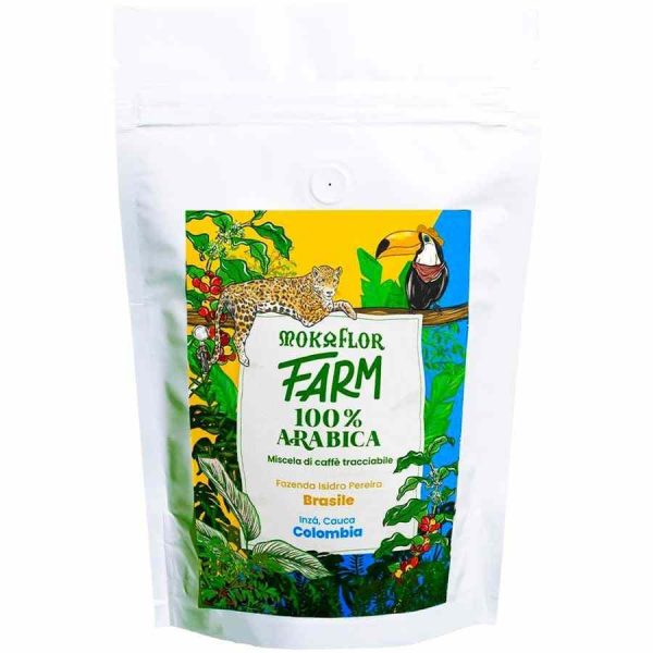Mokaflor FARM 100% Arábica 250 g Café em Grãos, sabor intenso e aroma único para apreciadores de café exigentes
