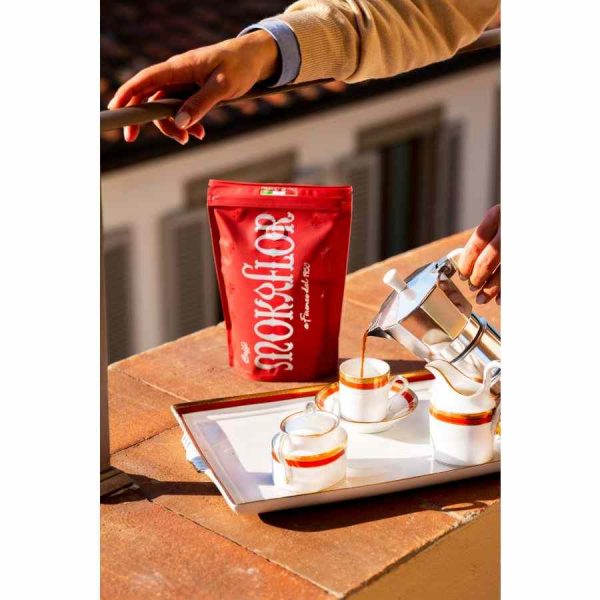 Grãos de café Mokaflor Rossa: aroma intenso para os amantes de café exigentes. Compre online e desfrute de um sabor excepcional!