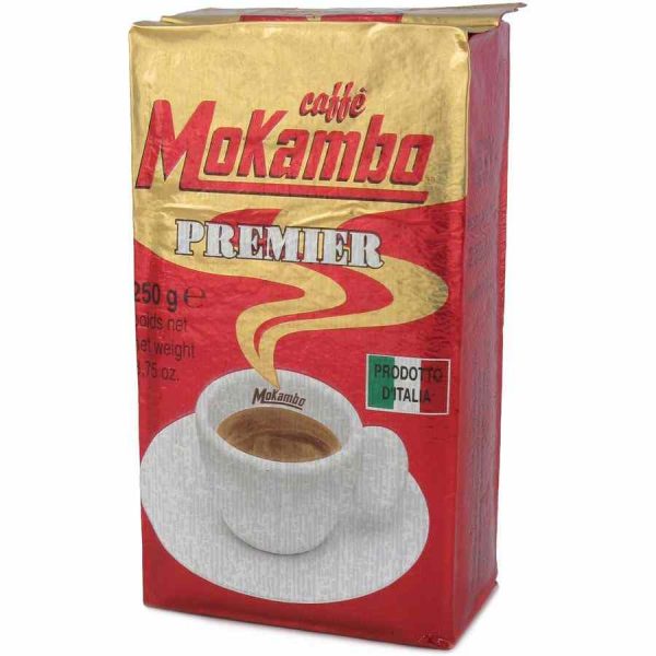 Café moído Mokambo Premier 250 g - Aroma intenso e sabor requintado para os apreciadores de café. Compre online e desfrute!