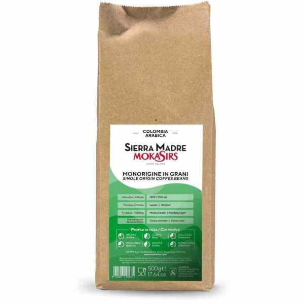 Café MokaSirs Colômbia Sierra Madre 500g - Desfrute do sabor intenso desta deliciosa variedade de café colombiano. ¡Compre online agora!