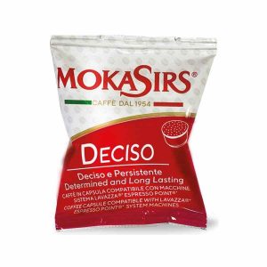 Descubra o verdadeiro sabor italiano com as cápsulas MokaSirs Deciso Lavazza Espresso Point. Aproveite 100 unidades de pura qualidade!