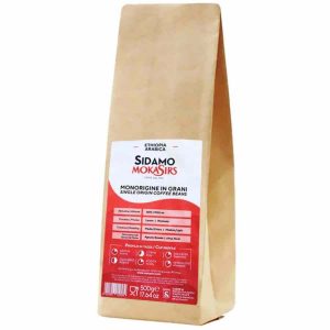 MochaSirs Etiópia Sidamo 500g: Café de alta qualidade com notas frutadas e aroma intenso. Aprecie a excelência do café etíope em sua casa!