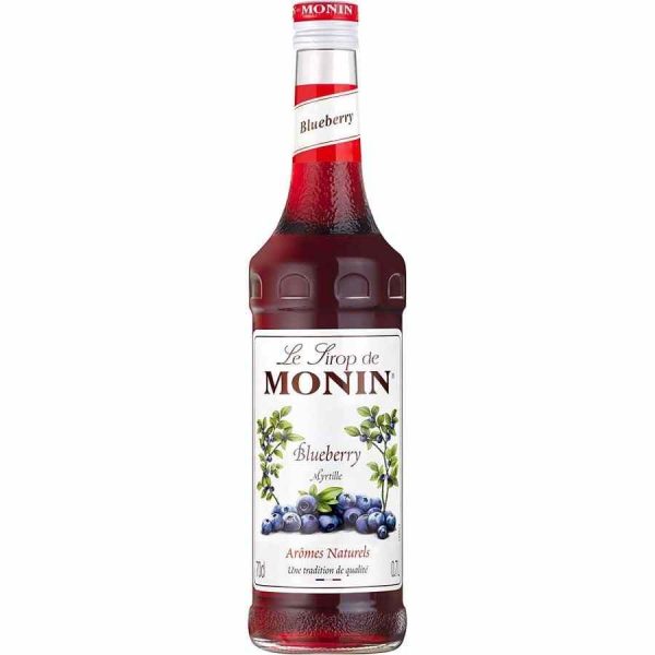Xarope Monin de Mirtilo 700 ml - Delicioso xarope de mirtilo para cocktails e sobremesas. Compre online e desfrute de uma explosão de sabor!