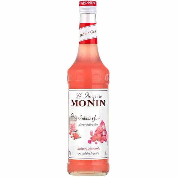 Xarope de chiclete Monin de 700 ml para adoçar os seus momentos. Ideal para cocktails e sobremesas. Aproveite a qualidade Monin!