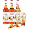 Monin Pacote de Caramelo + Tempero de Abóbora + Xarope de Gengibre 3 x 700 ml - Delícias aromáticas em casa com este conjunto exclusivo. Compre já!