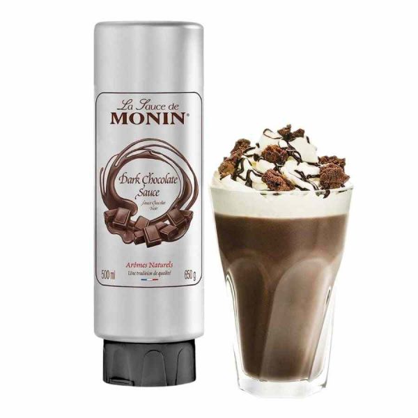 Delicioso Molho de Chocolate Amargo Monin para sobremesas gourmet - Compre online e surpreenda-se!