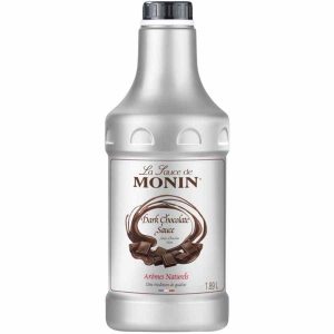 Delícia sofisticada: Molho de Chocolate Amargo Monin, perfeito para sobremesas. Compre online e eleve os seus doces a outro nível!