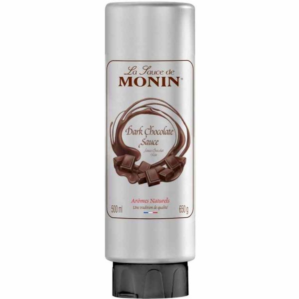 Delicioso Molho de Chocolate Amargo Monin para sobremesas gourmet - Compre Online!