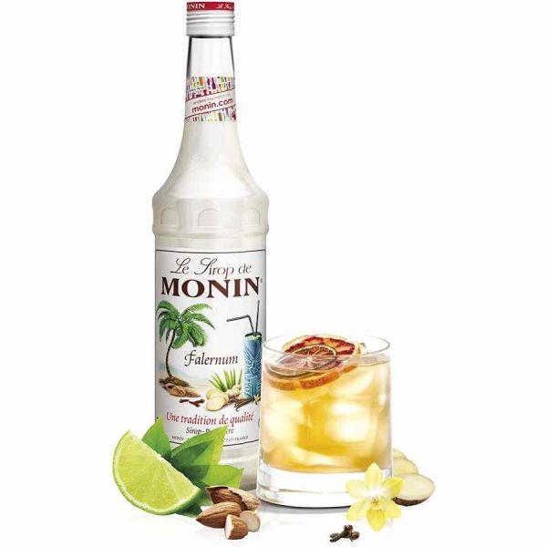 Xarope Monin Falernum 700 ml - Delicioso xarope para cocktails tropicais exóticos. Compre online e experiencie sabores únicos!