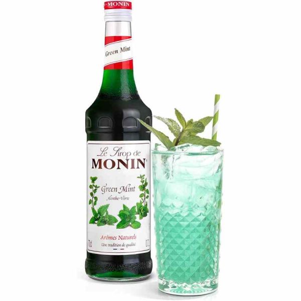Xarope de Menta Verde Monin 700 ml - Refresque o seu paladar com este xarope premium de menta verde. Ideal para cocktails e sobremesas. Compre já online!