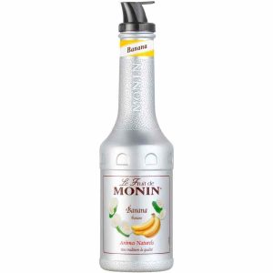 Purê de Banana Monin Le Fruit, 1 litro - Delicioso e natural, ideal para cocktails e sobremesas - Compre online!