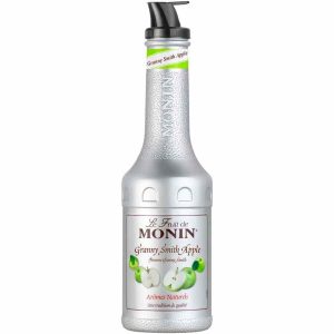Xarope Monin Le Purê de Frutas Maçã Granny Smith 1 l - Delicie-se com a intensa doçura desta purê de maçã Granny Smith de alta qualidade!
